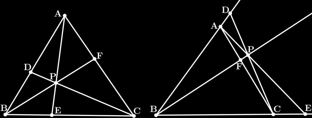 Fall 1: Sollten diese parallel sein, so folgt aus dem orientierten Strahlensatz BEEC = FAAC, waseingesetztin(**) dierelationaddb = ACCF ergibt. Dies bedeutet, dass G(F,B) parallel zu G(C, D) ist.