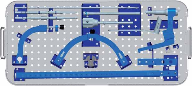 4 OPERATIONSTECHNIK 1) Handgriff 174100 2) Nagelhalteschraube 174110 3) Proximaler Zielbügel 174130 4) Distaler Arm 174150 5) Adapter 174160 6) Distaler Zielführungsarm 174170 SPEZIALINSTRUMENTE FÜR