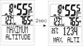 6.2.1 MAXIMUM ALTITUDE Zeigt die maximalen Höhenmeter der Tagesstrecke an. 6.2.4 ALTITUDE BIKE 2 (Höhenmeter Rad 2) 6.2.2 TRIP CLIMB (Tages-Höhenmeter) TRIP CLIMB informiert Sie über den aktuellen Anstiegswert dieser Strecke.