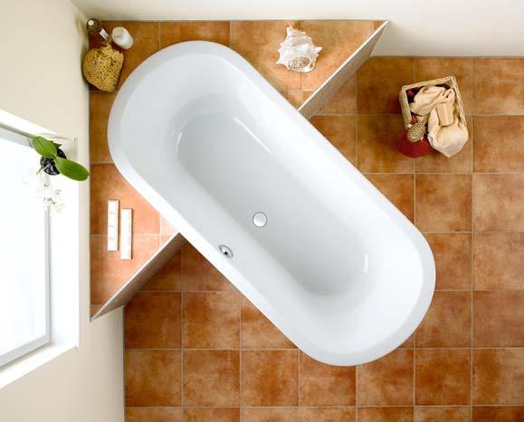 Alle optiset Badewannen werden aus warmem, glattem und hautsympathischem Sanitäracryl gefertigt.
