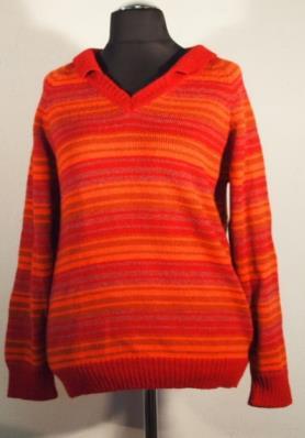 187 Pullover, Kragen, gestreiftes Muster FS