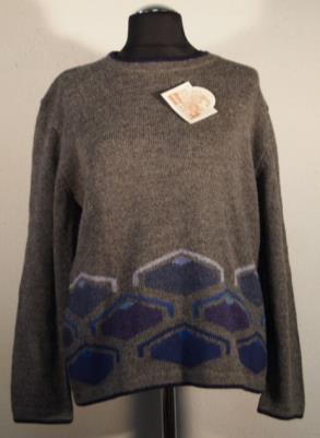 weißgrau, blau 1 198 Pullover, gerader