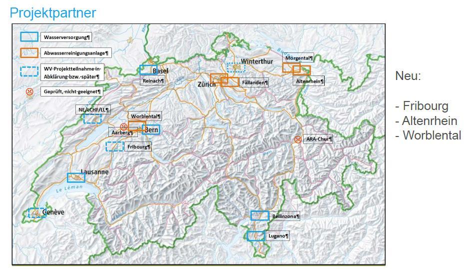 Leuchtturmprojekt Regelpooling (BFE) Machbarkeitsstudien an Wasserversorgungen: Winterthur, Region Bern, Lausanne, Reinach,