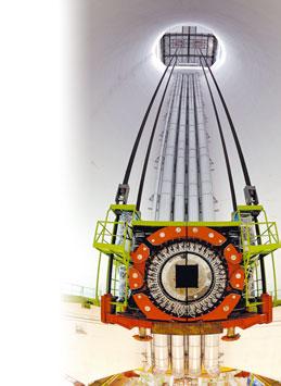 Einsatzbericht 37 Schwersteinsatz für VSL 100 Meter in die Tiefe mit 250 Tonnen oder gar über 1000 Tonnen schweren Brocken hieß es beim Absenken der CMS-Segmente im CERN.