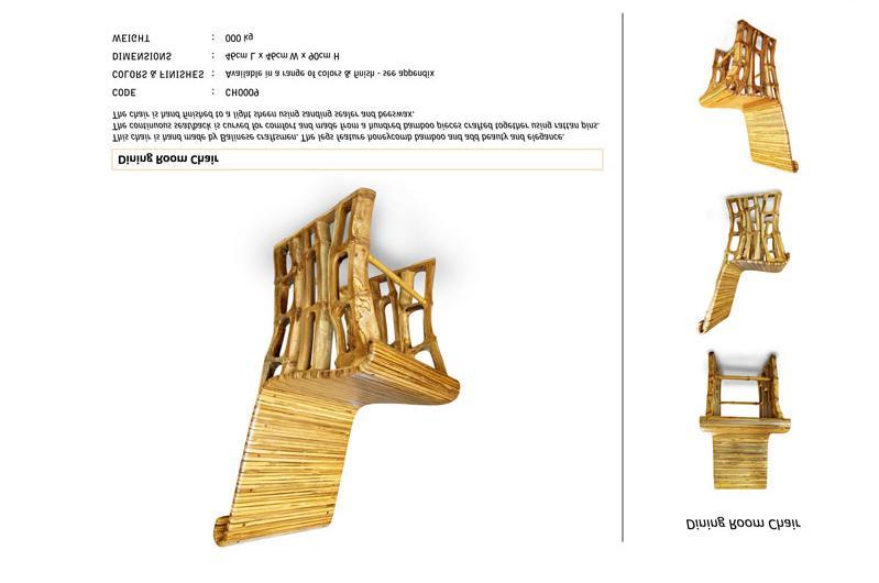 Dieser Stuhl ist handgearbeitet von einem balinesischen Meister. Die Füsse aus gespaltenem Bambus aus Schönheit und Eleganz.