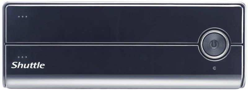 Shuttle XPC slim Barebone XH170V Vorder- und Rückansicht A B C D Vorderseite (Front Panel) A Button zum Öffnen der Frontklappe für die I/O-Anschlüsse B Button zum Öffnen der Frontklappe für das