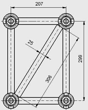 Traversensystem / truss system RTO Seite 4 4 Querschnittswerte der Einzelrohre / cross section of single tubes D [mm] t [mm] A [cm 2 ] W [cm 3 ] I [cm 4 ] i [cm] Gurtrohre / main tubes 50,0 4,0 5,78
