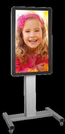CONEN MOUNTS Not height adjustable systems for (interactive) displays Mobile, not height adjustable system for hanging up a display in landscape- or portrait format