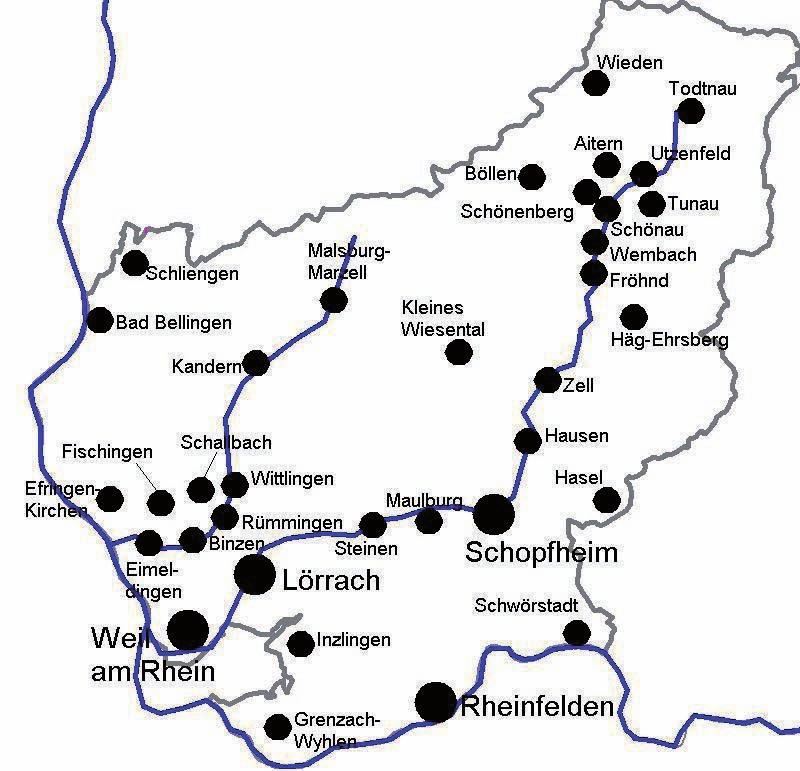 Hinweis: Es gibt eine extra Broschüre Radverkehr vor Ort Lörrach. Die Situation in der Stadt Lörrach wird in dieser Broschüre daher nicht näher behandelt. Allgemeiner Deutscher Fahrrad-Club e.v. Landesverband Baden-Württemberg Landesgeschäftsstelle Reinsburgstr.