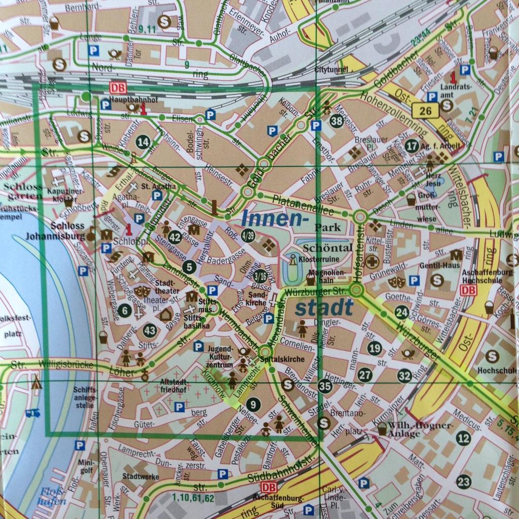 Stadtplan Innenstadt City Map of