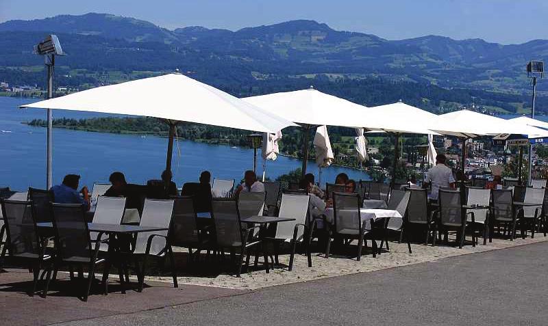 Parklandschaft und bei vielen Wohnungen auch die Sicht direkt auf den Zürichsee