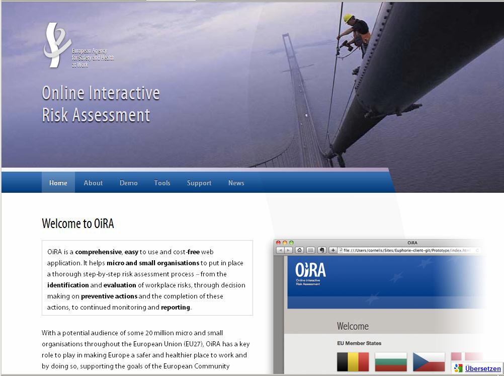Interactive Risk assessment Tool (OiRA) - Allgemeine