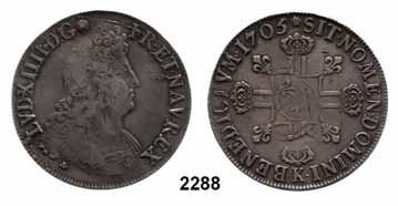 98 Frankreich 2283 Philipp III. 1270 1285 Turnosgroschen (1280-1290) 3,95 g Duplessy 202...vz 80,- 2284 Ludwig XIV.