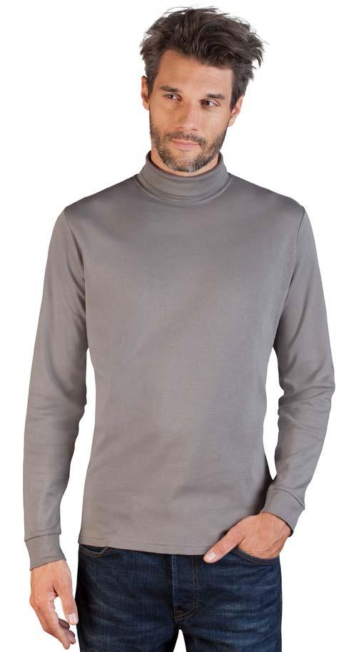 3407 Men s Turtleneck-T LS Langarm Rollkragen T-Shirt, Interlock.