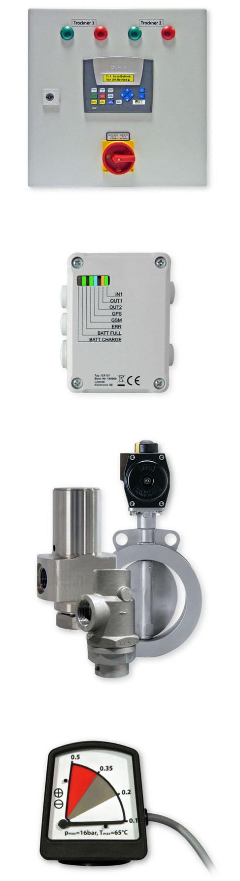 Zubehör Die Umschaltsteuerung DA-CM1-230 ermöglicht die Steuerung von zwei redundanten Drucklufttrocknern in einem Druckluftsystem.