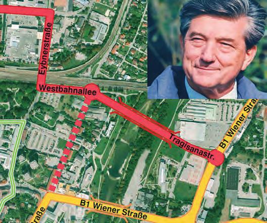 STADT FÜR ALLE... WILLI GRUBER- STRASSE - Im Zuge der Errichtung der Nordtangente wird ein Straßenzug nach dem verstorbenen Hauptstadtbürgermeister Willi Gruber benannt.