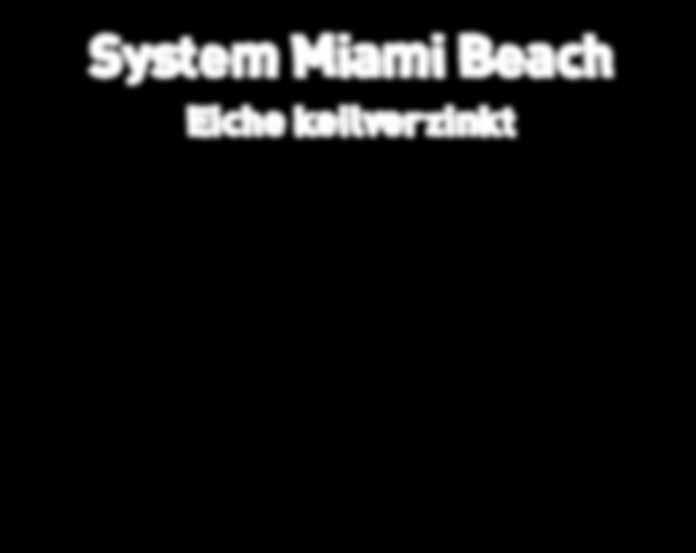 Esstisch Miami Beach Gestell X-Form schwarz