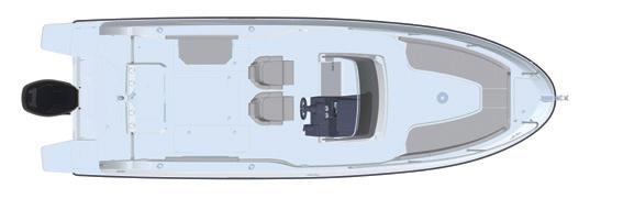 Der vielseitige Bugbereich kann von U-förmigem Sitzbereich in Essbereich für 4+ Personen, Doppel-Chaiselongues oder Bug-Sonnenlounge (optionales Komfortpaket Cockpit) konvertiert