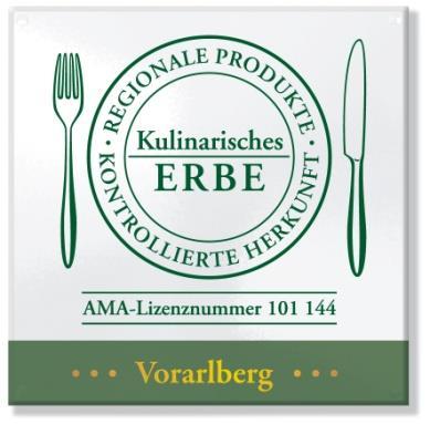 Lieber Gast! Für die Verwendung von Produkten aus Vorarlberg und den umliegenden kulinarischen Regionen wurden wir von der AMA Marketing GesmbH.