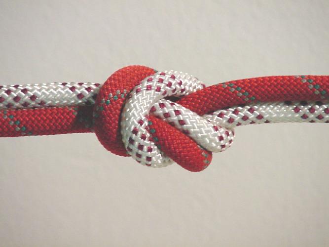 Bandschlingenknoten Verwendung: Verbindungsknoten für Seile Gruppe: Verbindungsknoten Material: Einfachseil