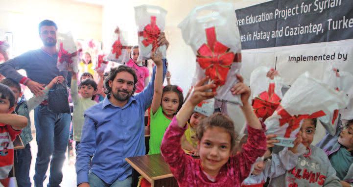 NOTHILFEPROJEKT Land Türkei Bildungsprojekt für Flüchtlingskinder Bereitstellung von Unterrichts- und Schulmaterialien Ort Flüchtlingslager in Reyhanlı und İslahiye Begünstigte 513 mädchen und 464