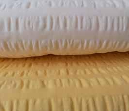 120 gr/qm 2210 139 Kissenbezug Seersucker bügelfrei, weiß und farbig, 100% Baumwolle, 80 x 80 cm mit Hotelverschluss, ca.
