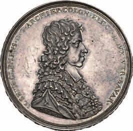 Kratzer III 300, 863* Erzbistum, Joseph Clemens von Bayern, 1688 1723, Medaille o. J., (1688/89, v. P.H.