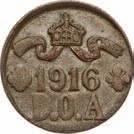 9063,1-5, 9064,1 Zn, 6 Stück III IV 36, 545 Obornik, Provinz Posen, 10 Pfennig 1917, Ersatzgeldmarke, M.