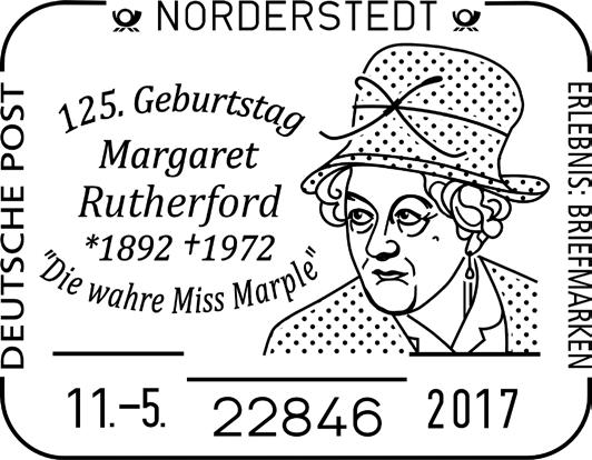 1. Philatelistische Stempel Sonderstempel - Neuheiten 22846 NORDERSTEDT - 11.5.2017 Stempelnr.