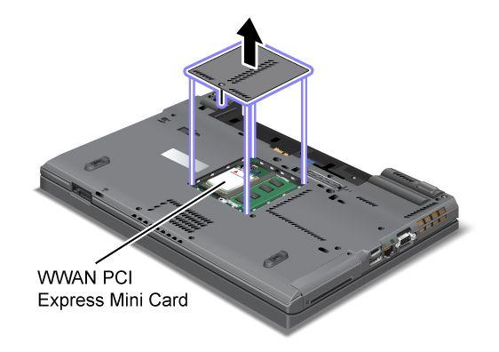 Wenn der Computer nicht über eine integrierte Mini-PCI-ExpressCard für drahtlose Verbindungen verfügt, können Sie nachträglich eine Mini-PCI-ExpressCard installieren.