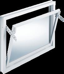 Kunststoff-Fenster MEALON Kipp E Eigenschaften Komplettfenster für feuchteunempfindliche Räume, Weiß, mit Einfach verglasung, umlaufender TPE-Dichtung und Aushängesperre, kein Umbau zum Dreh-Kipp