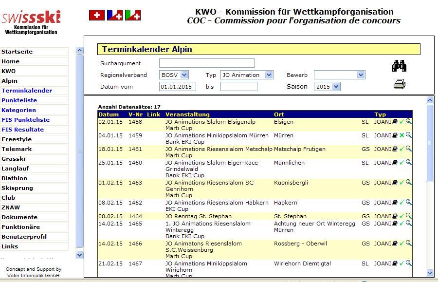 8. Terminkalender Swiss Ski Ist die meist