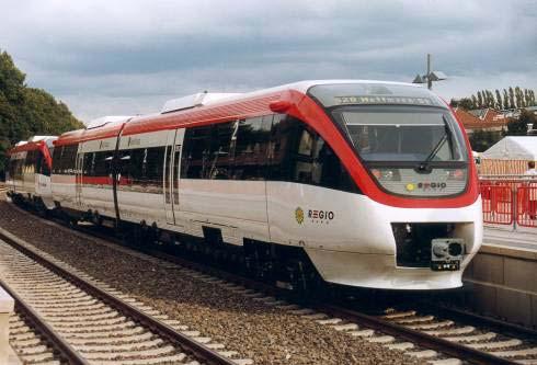Referenz: Talent für Regiobahn Talent Baureihe für Regiobahn 643 für Regiobahn Antriebsart dieselmechanisch Länge 34,61 m Sitzplätze 98