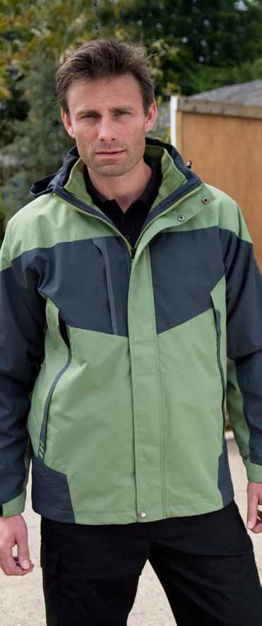Winterjacken (Wasserdichte Systemjacken) RT199 Aspen Green/Grey / / Red/ R199X XS, 3-in-1 Aspen Jacket Außen: Ripstop-Polyester mit PU Beschichtung Futter: Oberkörper aus