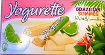 Produkt WM-Auslobung Zucker in g/00g oder ml. Yogurette Brazilian Summer 8 Riegel (00 g) 5 Portionsangabe Hersteller:,5 g = eine Yogurette, enthält ca. 7 g Zucker.
