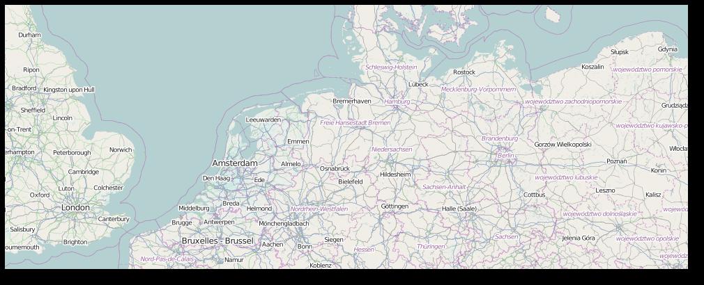 Generalisierung von OpenStreetMap-Daten Die OpenStreetMap-Karte bei niedrigen Zoom-Stufen warum sieht