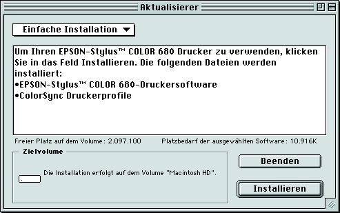 Es ist möglich, das Referenzhandbuch (Reference Guide), wie nachfolgend dargestellt, von der Druckersoftware-CD-ROM auf Ihrer Festplatte zu installieren.