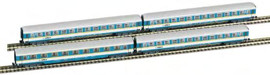 Sonderserie: 4-teiliges Schnellzugwagen-Set alex. Modell: Das Set besteht aus einem 1. Klasse und drei 2. Klasse-Wagen mit anderen Nummern als der ehemalige Artikel 814701.