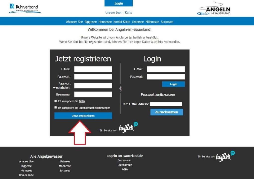 Füllen Sie das folgende Formular mit Ihrer E-Mail-Adresse, Passwort und Username aus.