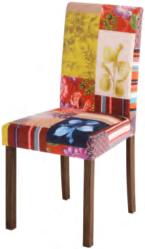 140-150-180/75/90cm 249,- (00960015/02) Stuhl, Bezug: Lederlook weiß oder orange, Gestell: Metall verchromt, B/H/T: ca.