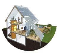 Heizung => das Sonnenhauskonzept gut gedämmtes Gebäude mit optimierter Solarthermienutzung Hauptkriterien Baustandard Sonnenhaus in Deutschland: Dämmstandard gemäß EnEV 2009 minus 30 % oder besser
