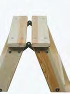 und solide beidseitig begehbare Holz-Stehleiter für länger dauernde Tätigkeiten.