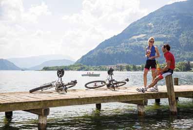 Die schönsten Radtouren der Region Gerlitzen Alpe - Ossiacher See Radfreuden zwischen Berg und See Ossiacher See radweg (R2 und R22A) Die leichte Ossiacher See-Rundtour ist ideal für Familien und