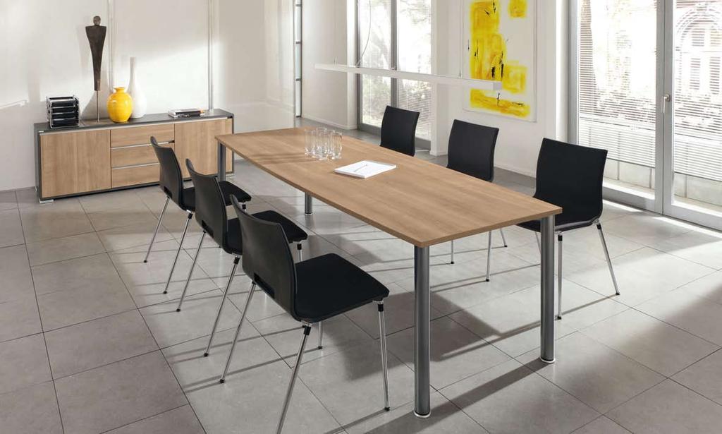 Konferenztische Tischhöhe verstellbar 72-80 cm, innenliegender Zargenrahmen.