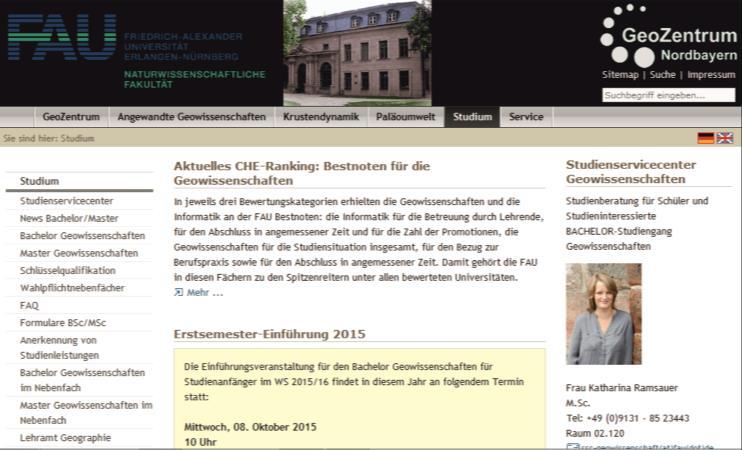 5 Wichtige Internetseiten http://www.gzn.uni-erlangen.de/studium/ (Abb.