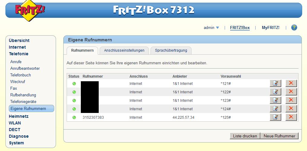 Endgeräte: FritzBox Hauseigene VoIP Telefone ebenfalls benutzbar Hamnet-Rufnummer kann in FritzBox eingerichtet werden.