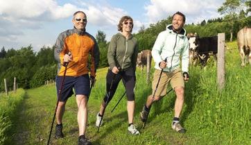 Nordic Walking Termin: 13.08. 19.08.2017 Schwerpunkte Technikschulung Nordic Walking, dosiertes Nordic Walking, Herzfrequenzzonen, Pulskontrolle.