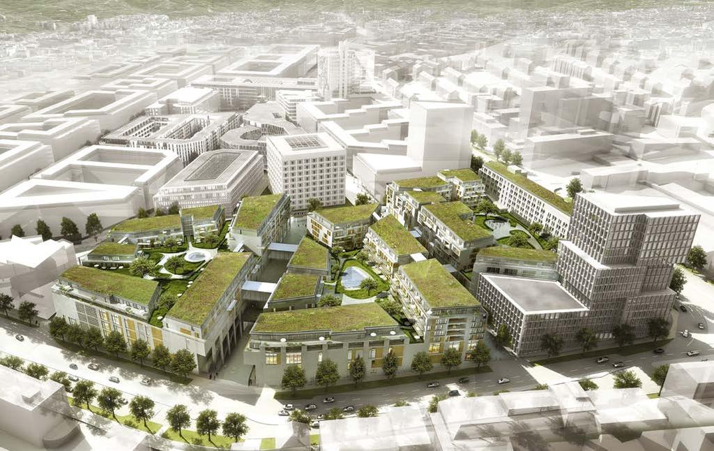000 m² großen, zentral gelegenen Grundstück nahe dem Stuttgarter Hauptbahnhof entwickelt haben, haben wir 415 Wohnungen sowie Büroflächen und ein Hotel errichtet.