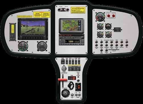 Analoges Motorinstrument UMA 10 Stundenzähler 11 ELT 406 MHz 12 GPS Garmin AERA 795 / 796 XM