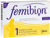 Femibion Schwangerschaft 1 D3+800 µg Folat 60 Tabletten statt 36,98